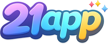 21 app বাংলা লোগো